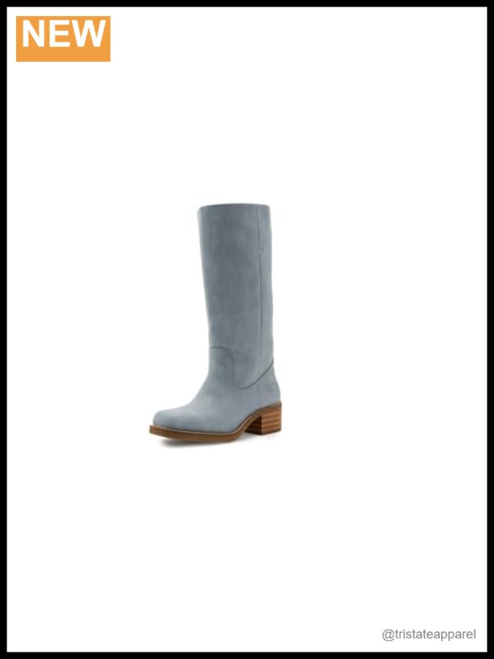 Vegan Leather Mid-Calf Equestrian Boots 2" Heel Pull-On Square Toe